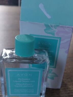 Avon Perfumed Liquid Deodorant - Aqua/Turquoise Bottle